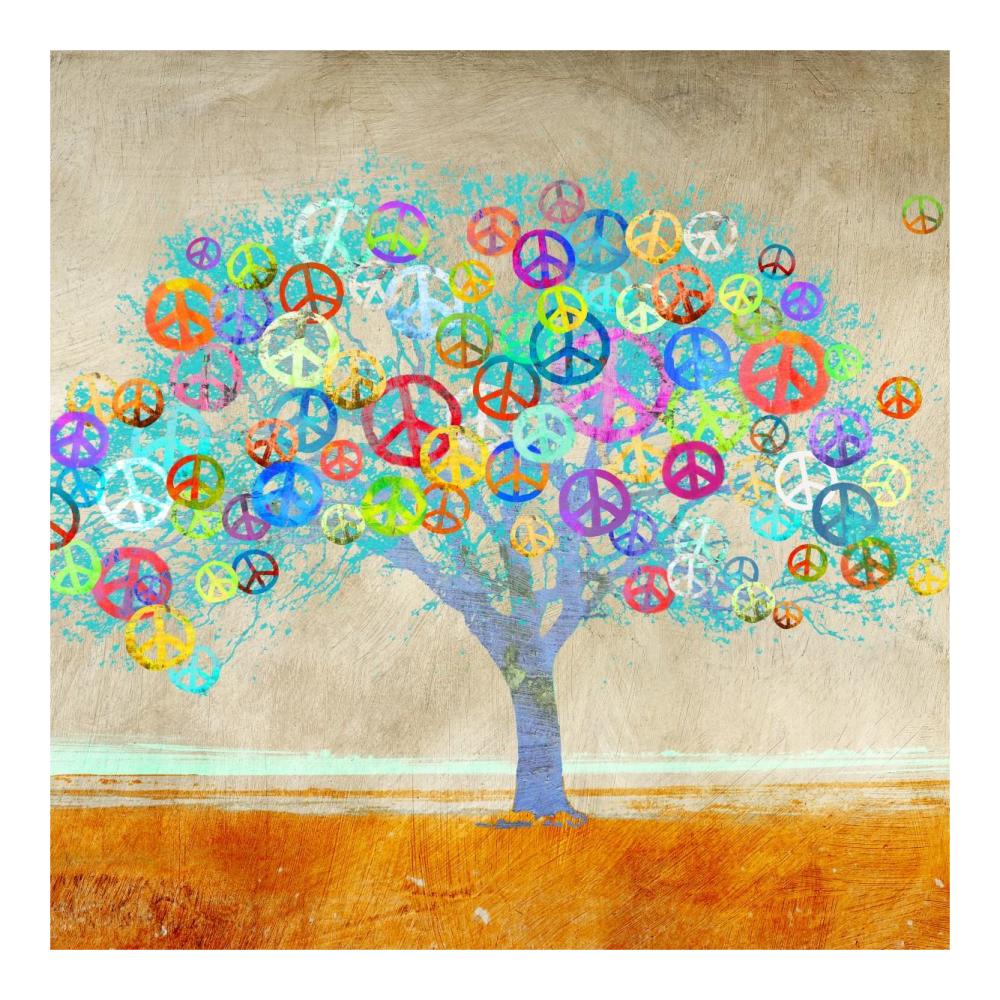 Tree of Peace (detail)-Paper Art-20"x20"