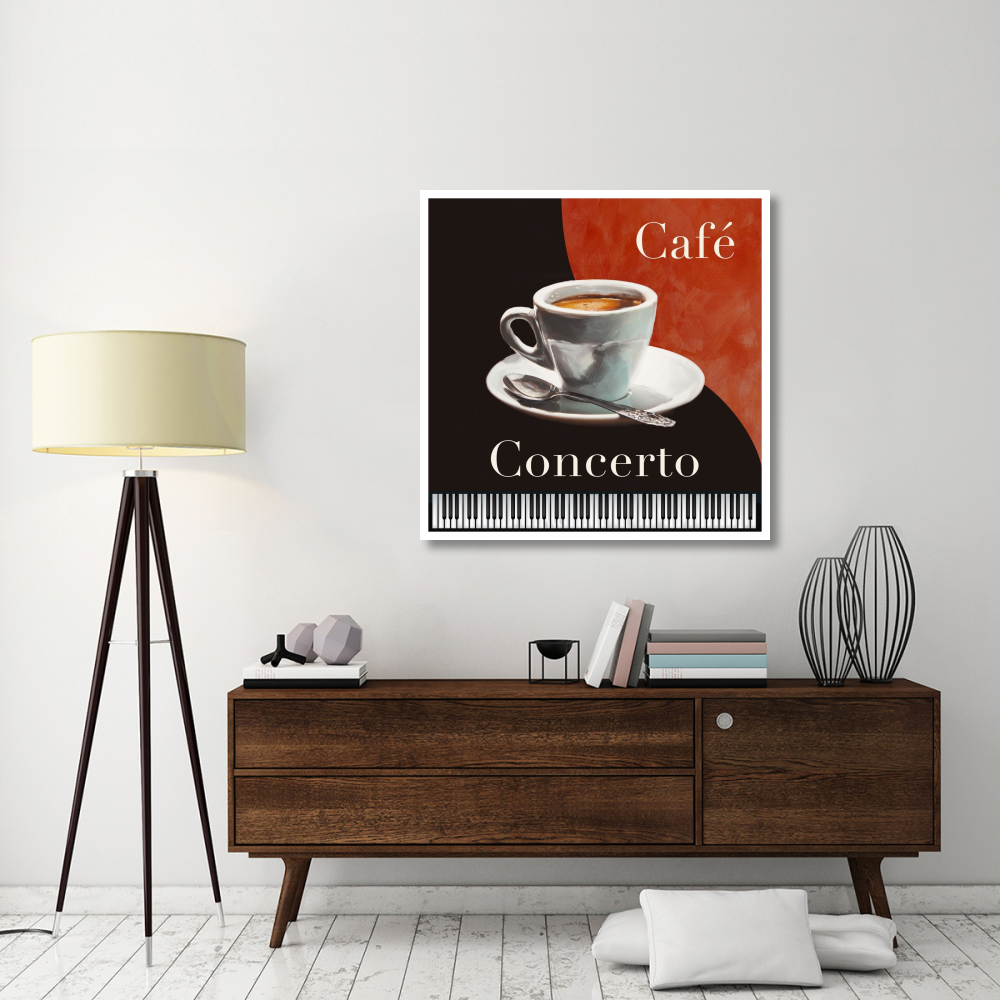 Cafe Concerto-Paper Art-42&quotx42"