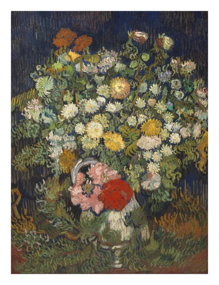 Bouquet of Flowers in a Vase-Paper Art-20"x26"