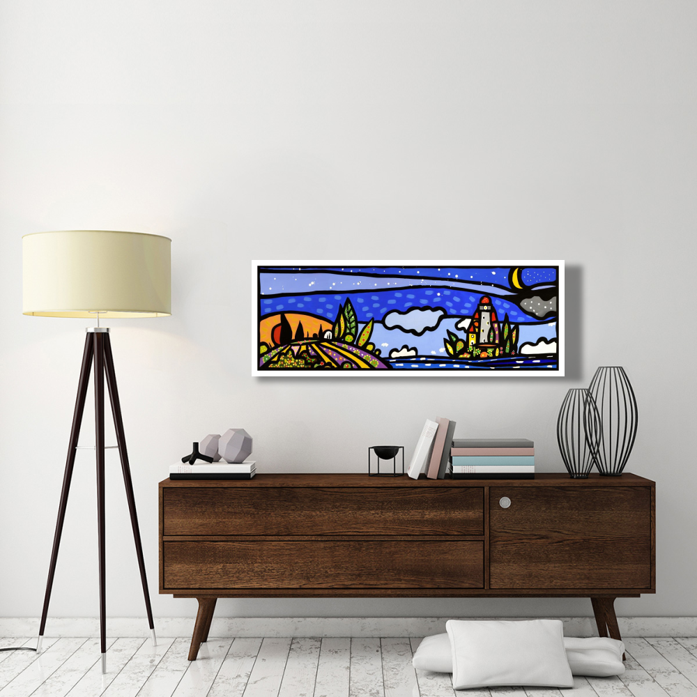 Isola e luna-Paper Art-56&quotx20"