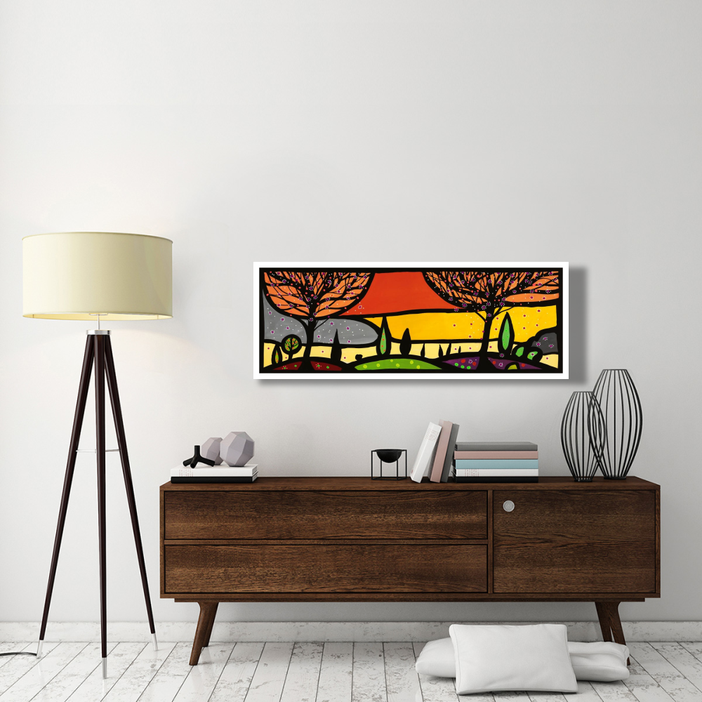 L'autunno sulle colline-Paper Art-56&quotx20"
