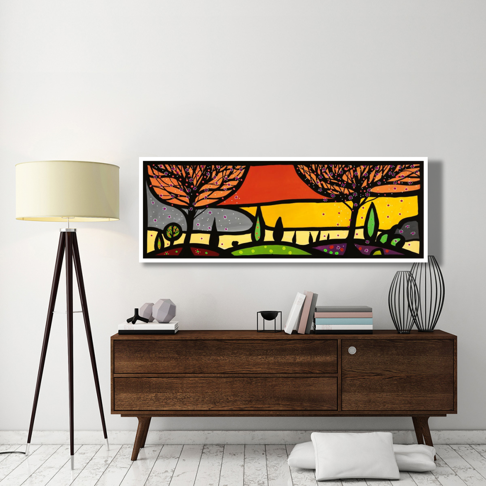 L'autunno sulle colline-Paper Art-74&quotx26"
