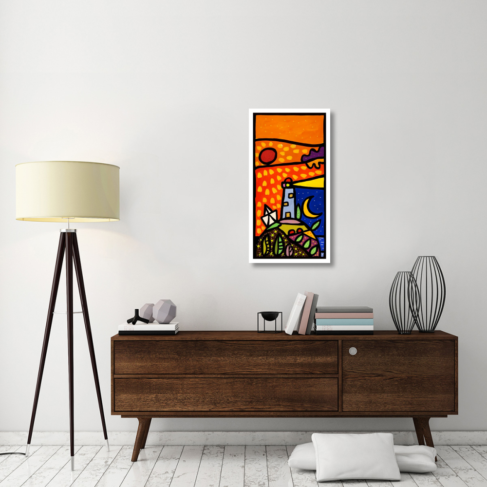 Faro nella notte-Paper Art-20&quotx38"