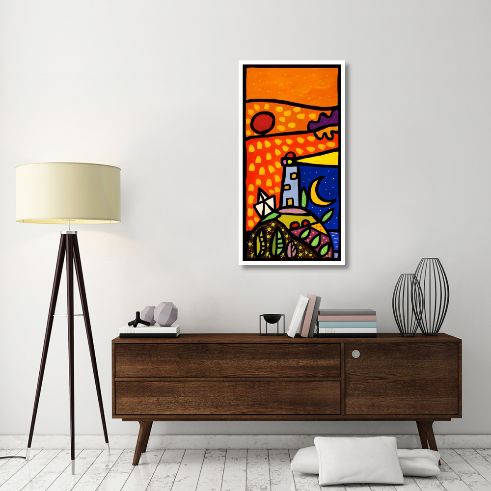 Faro nella notte-Paper Art-26&quotx50"