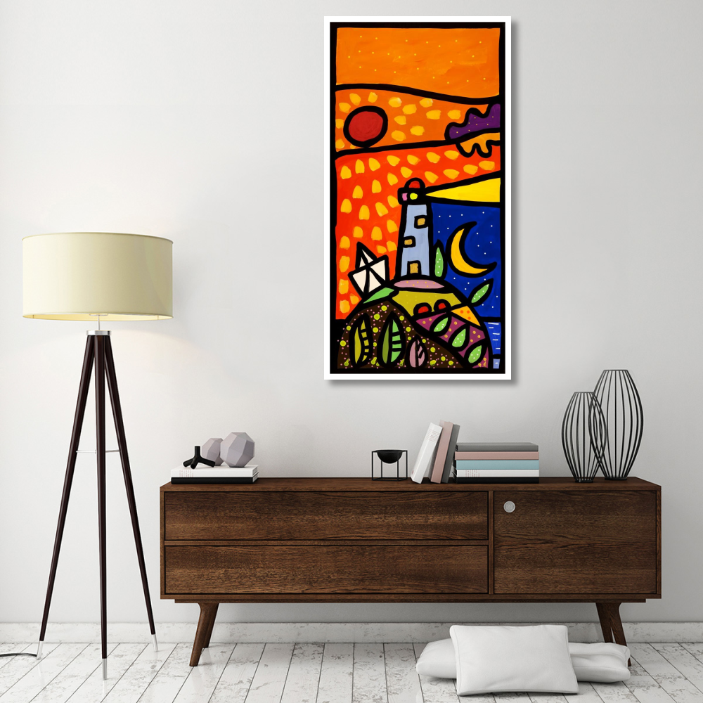 Faro nella notte-Paper Art-32&quotx62"