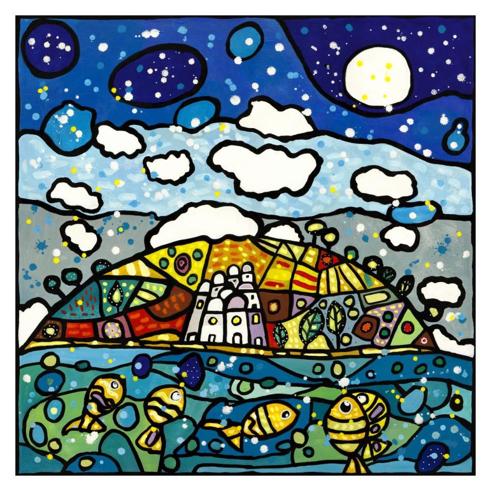 Isola dei sogni-Paper Art-32"x32"