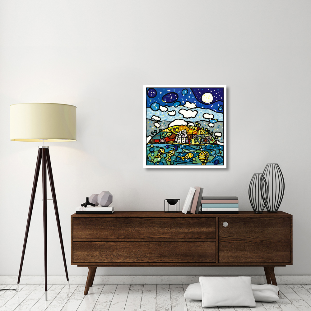 Isola dei sogni-Paper Art-32&quotx32"
