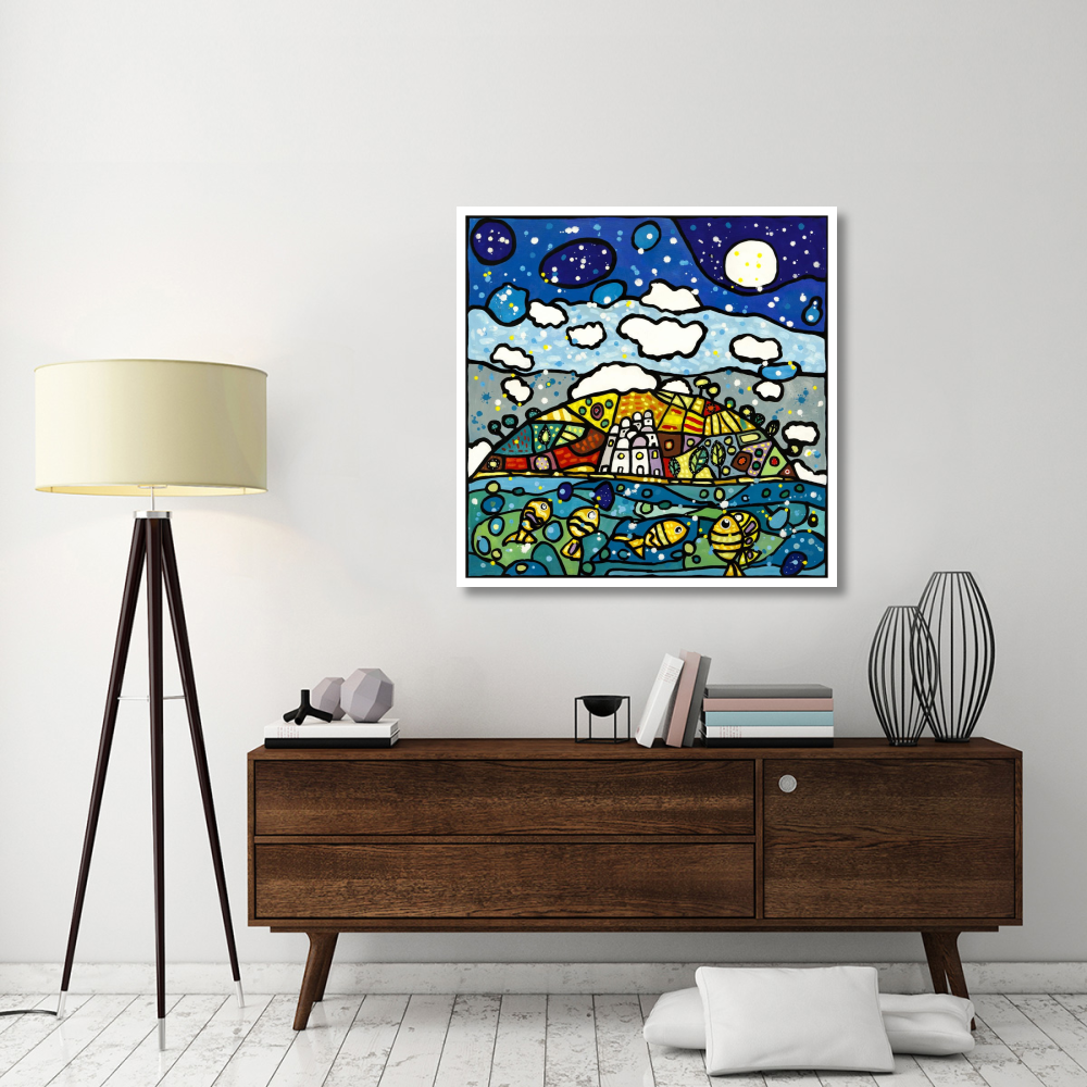 Isola dei sogni-Paper Art-42&quotx42"