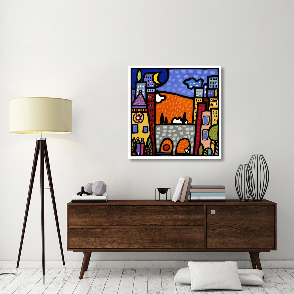Il ponte del paese-Paper Art-38&quotx38"