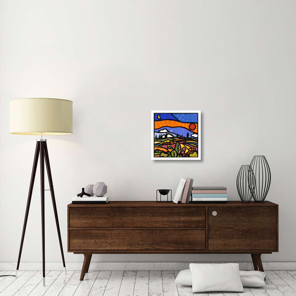 Tramonto in collina-Paper Art-20&quotx20"