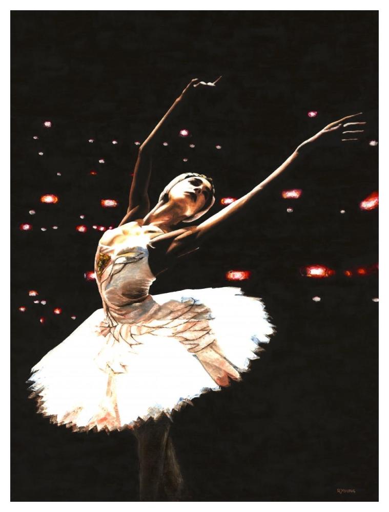 Prima Ballerina-Paper Art-38"x50"