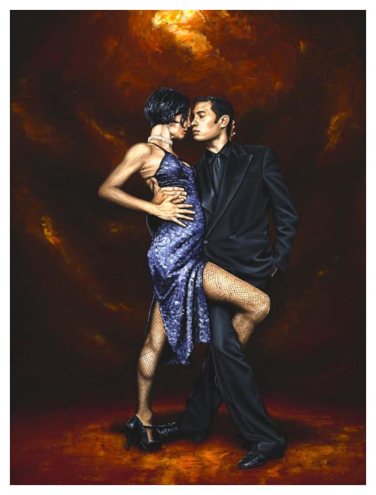 Held in Tango-Paper Art-38"x50"
