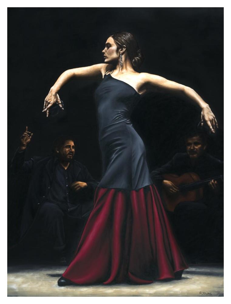 Encantado por flamenco-Paper Art-32"x42"