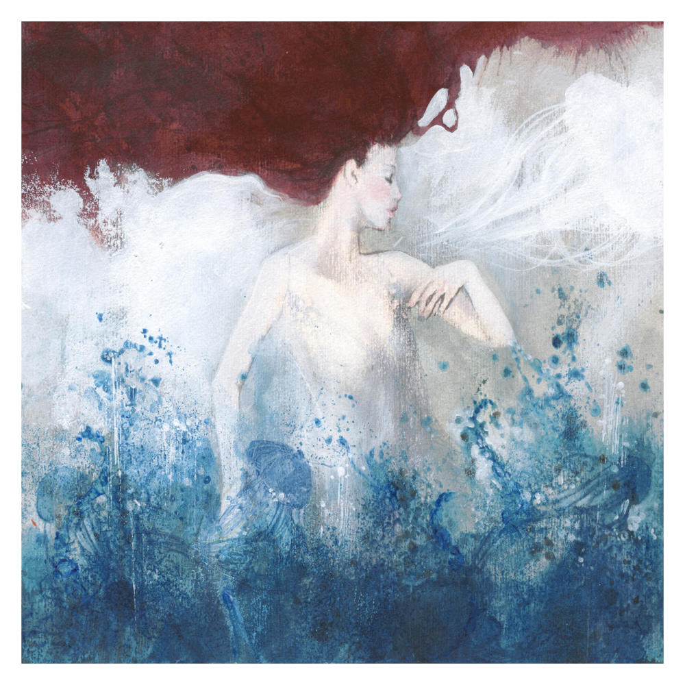 Mermaid-Paper Art-32"x32"