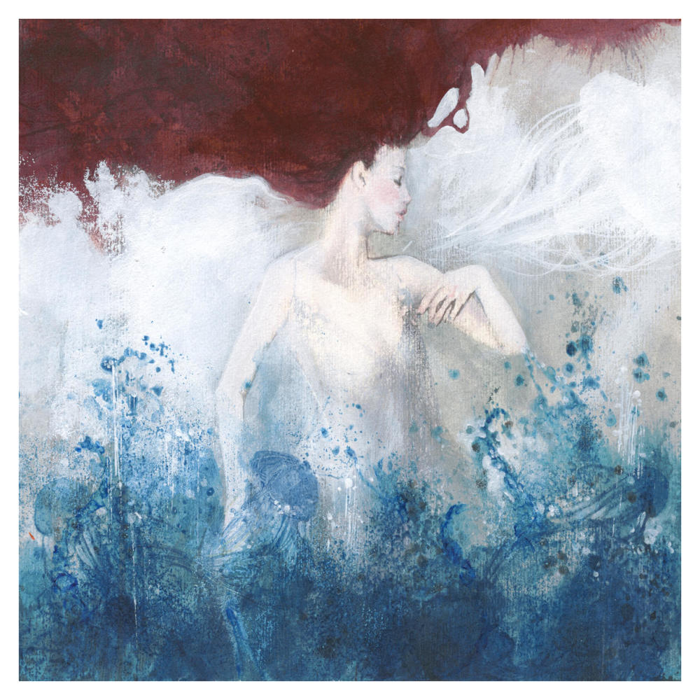 Mermaid-Paper Art-38"x38"