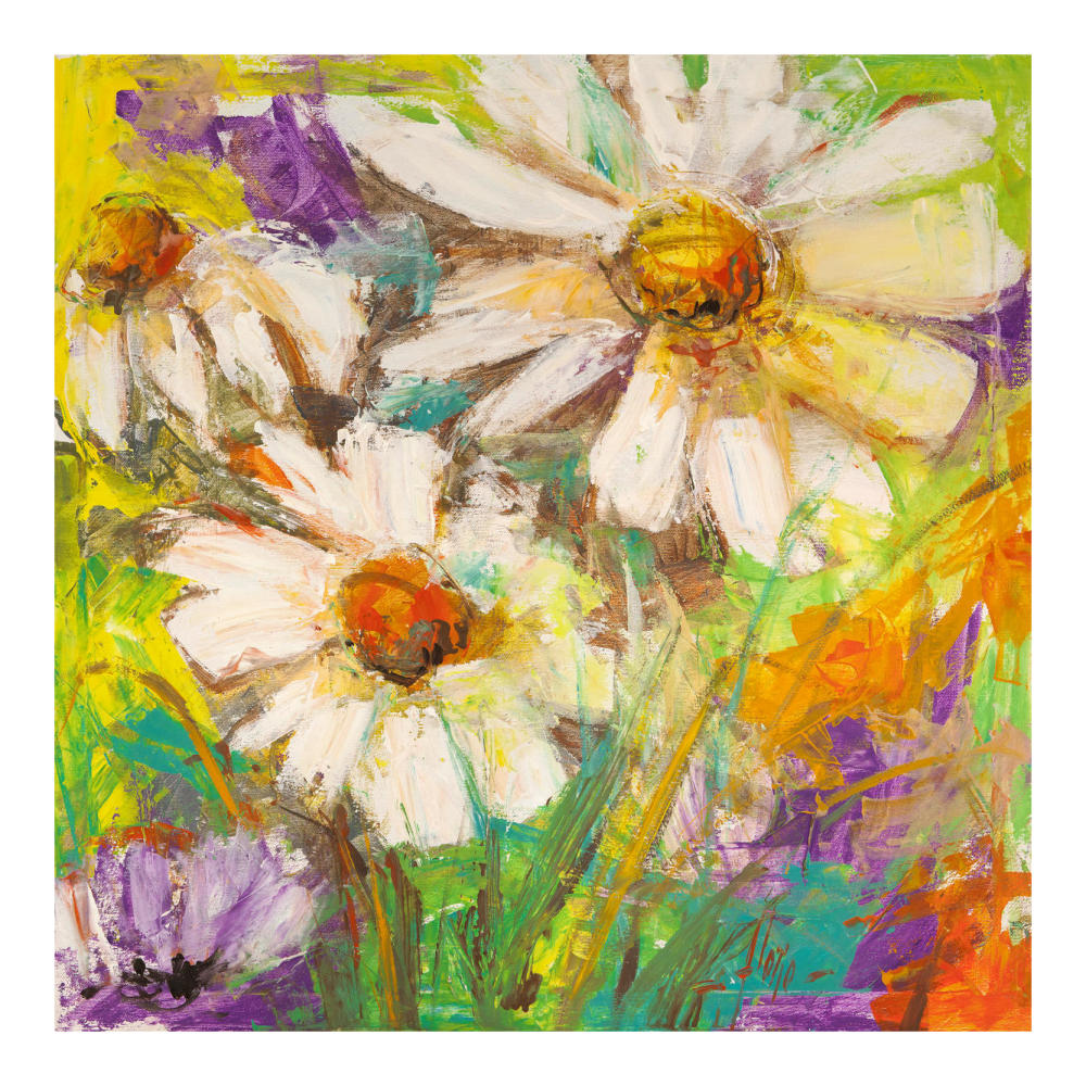 Margherite in fiore-Paper Art-20"x20"