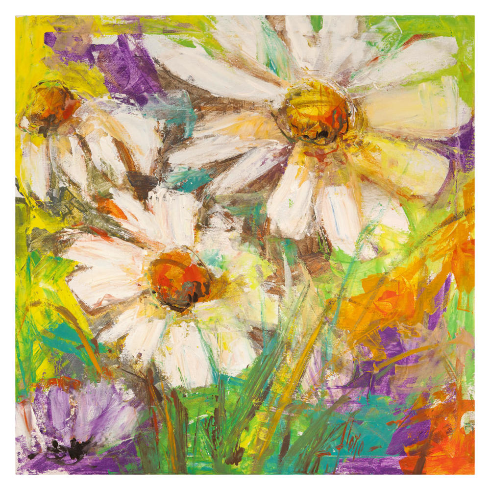 Margherite in fiore-Paper Art-32"x32"