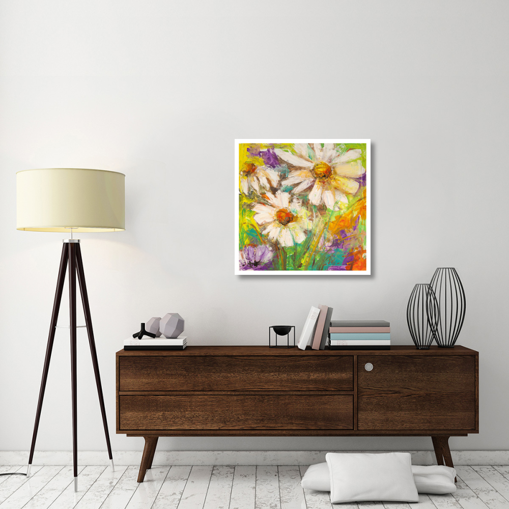 Margherite in fiore-Paper Art-32&quotx32"