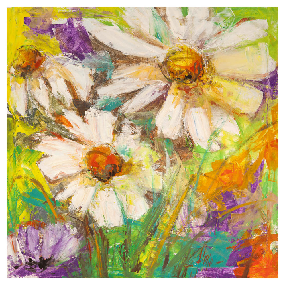 Margherite in fiore-Paper Art-42"x42"