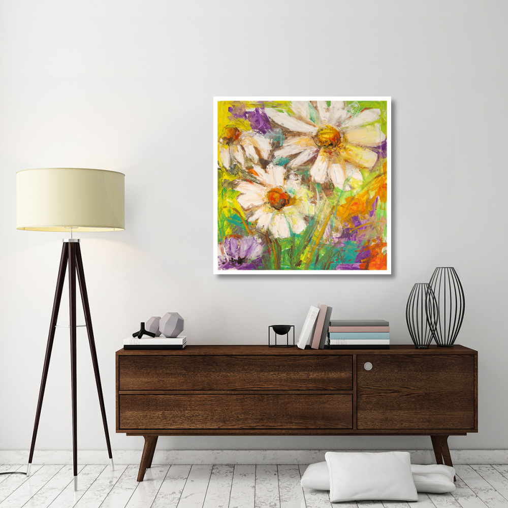Margherite in fiore-Paper Art-42&quotx42"