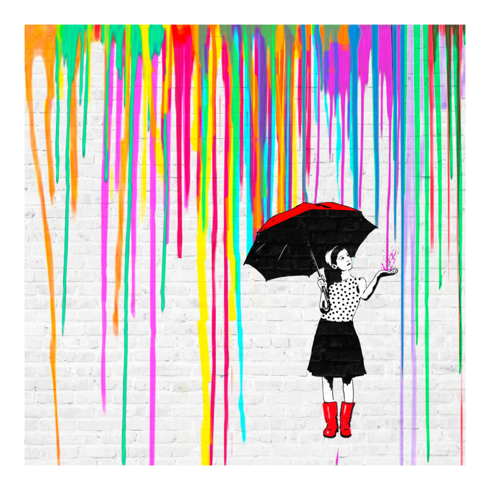 Expecting Colors-Paper Art-20"x20"