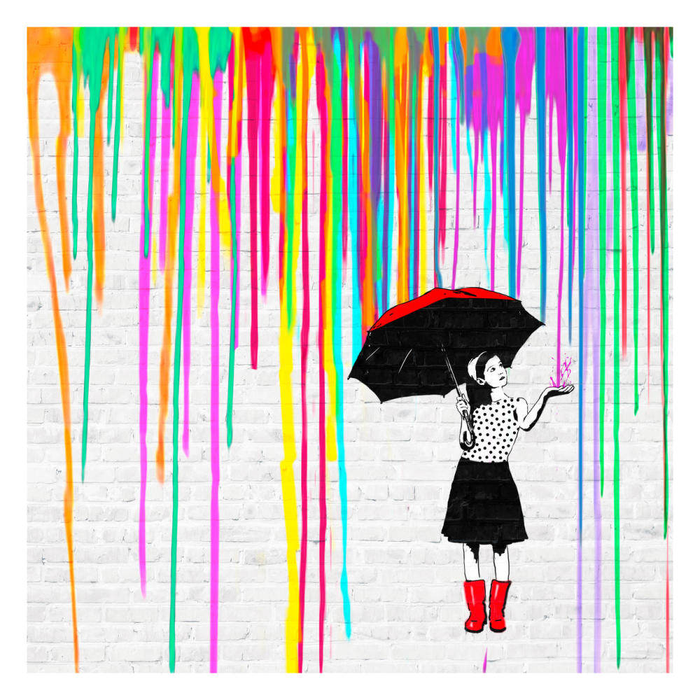 Expecting Colors-Paper Art-26"x26"
