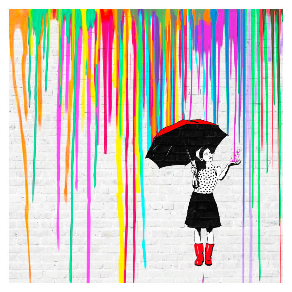 Expecting Colors-Paper Art-32"x32"