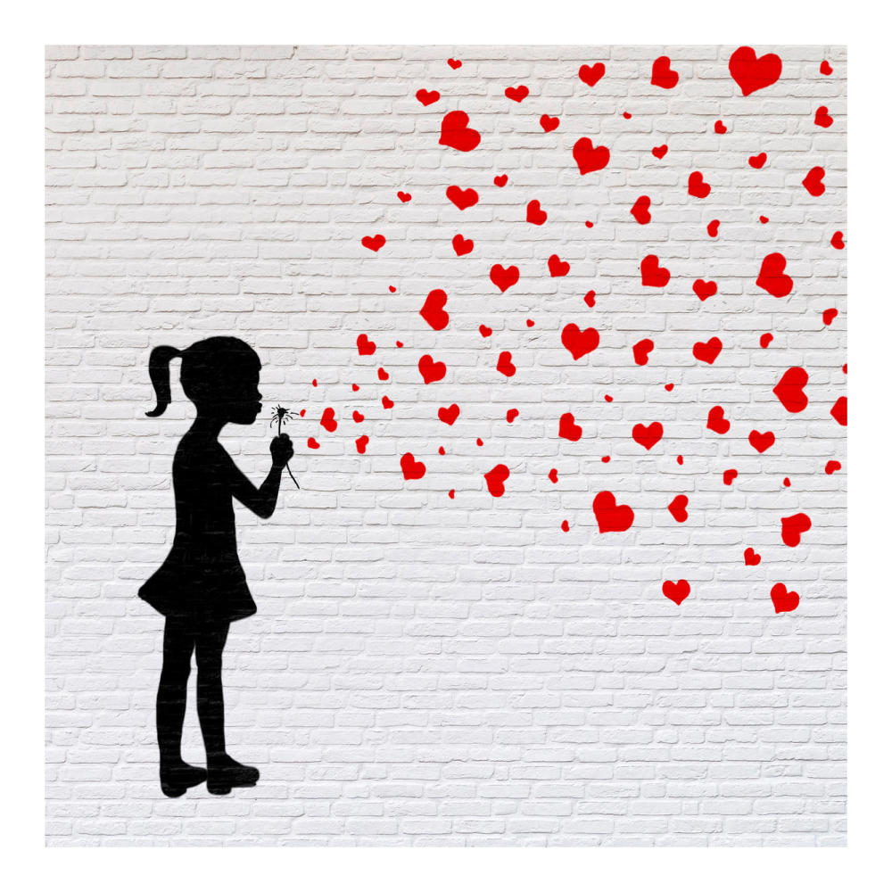 Sowing the seeds of Love (detail)-Paper Art-20"x20"