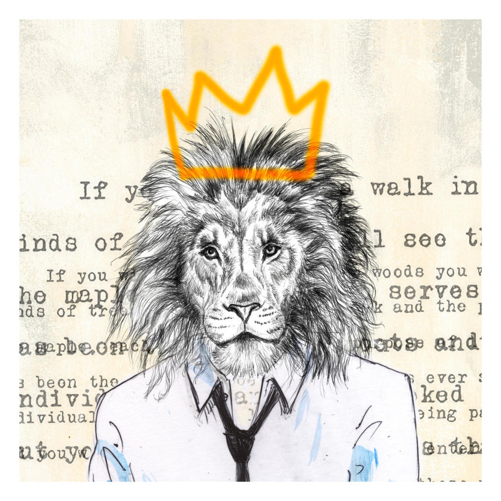 Bobo King-Paper Art-26"x26"