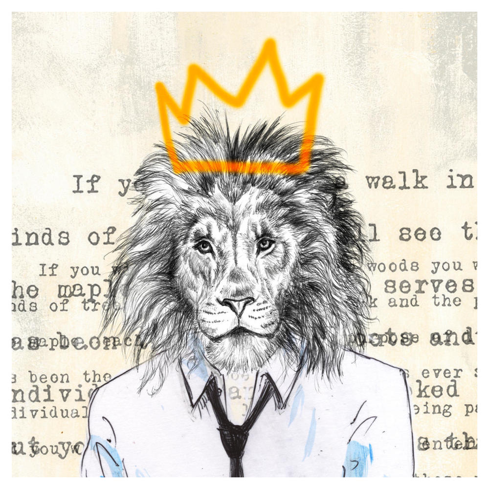 Bobo King-Paper Art-42"x42"