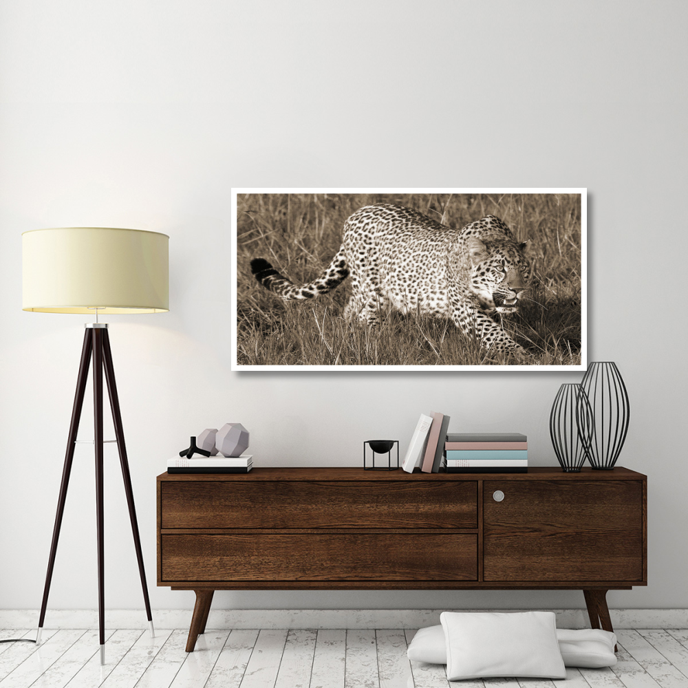 Leopard hunting-Paper Art-62&quotx32"