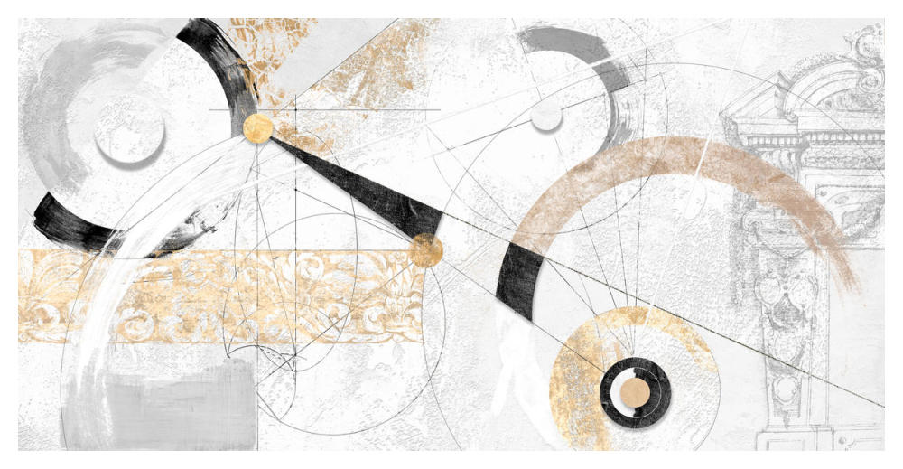 Nero e Oro-Paper Art-50"x26"