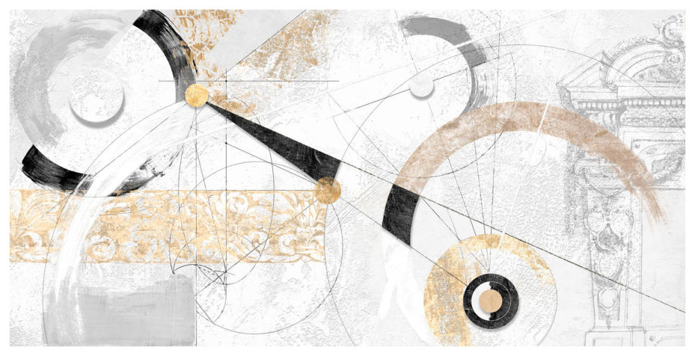 Nero e Oro-Paper Art-74"x38"