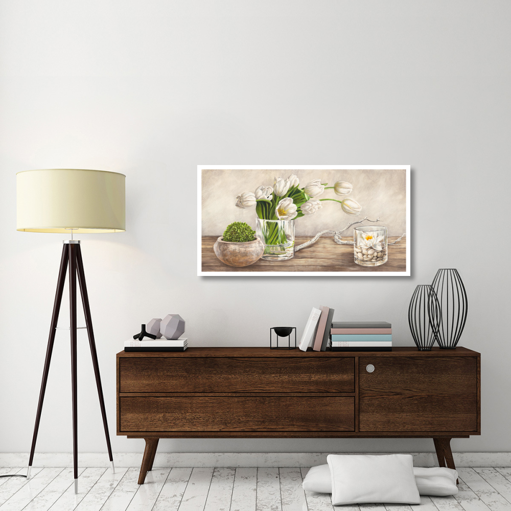 Arrangement with Tulips-Paper Art-50&quotx26"