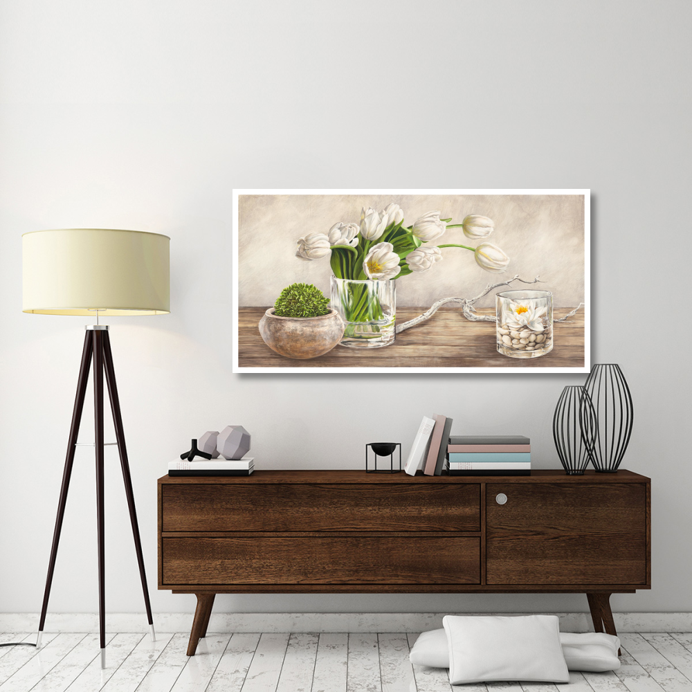 Arrangement with Tulips-Paper Art-62&quotx32"