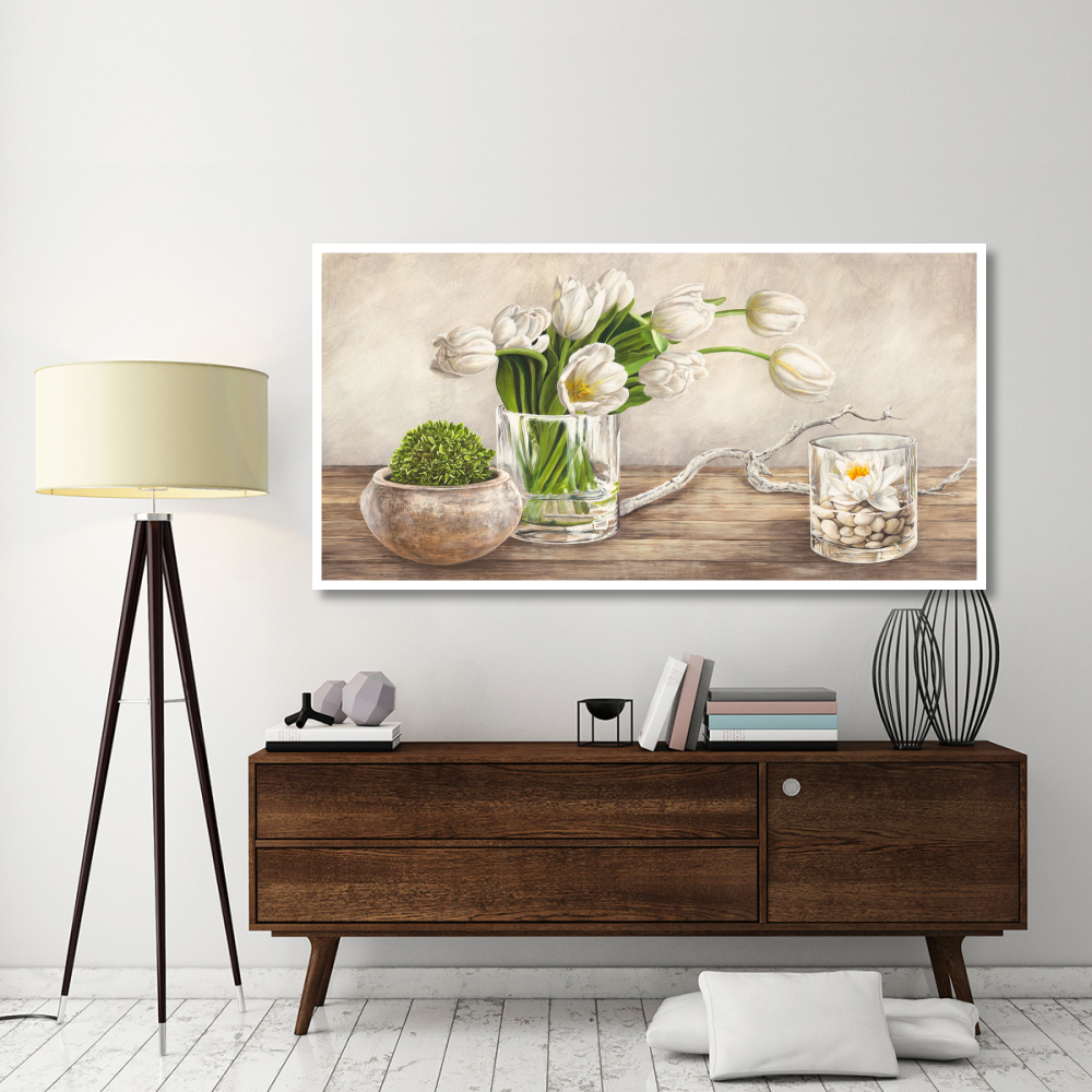 Arrangement with Tulips-Paper Art-74&quotx38"