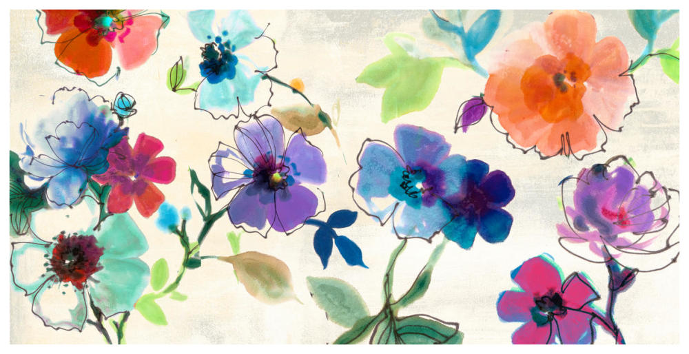 Floral Fantasy-Paper Art-74"x38"