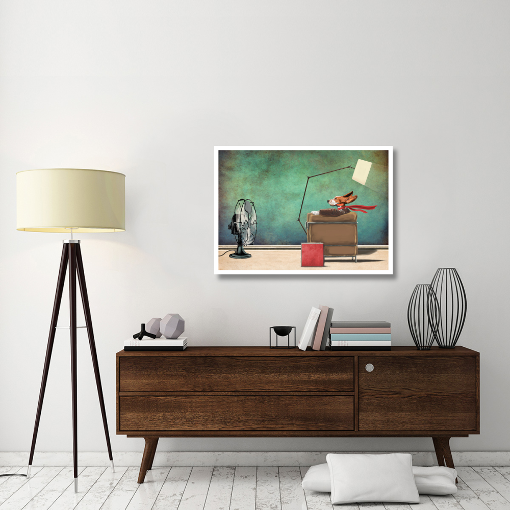 Racing Dog-Paper Art-42&quotx30"