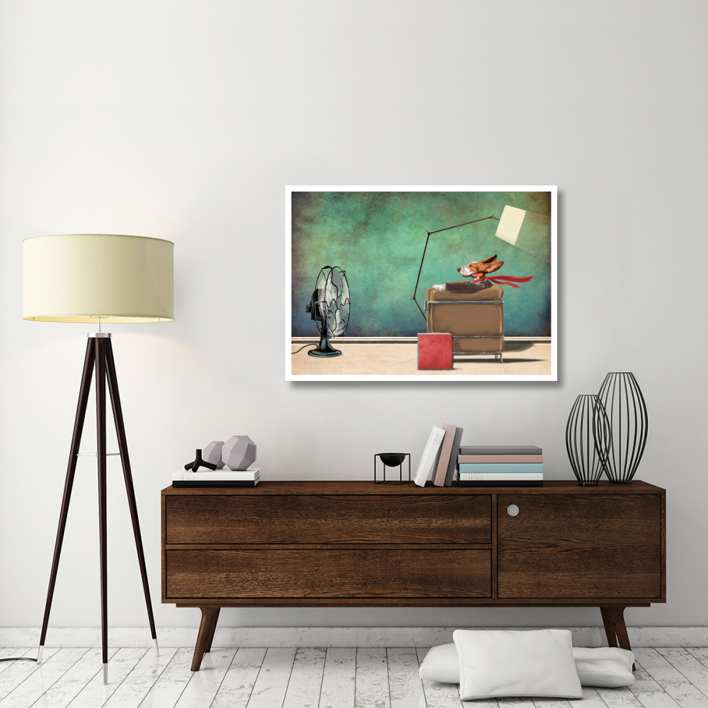 Racing Dog-Paper Art-46&quotx33"