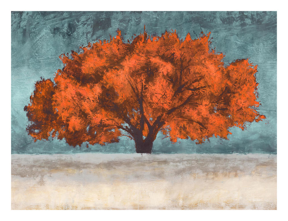 Orange Oak-Paper Art-26"x20"