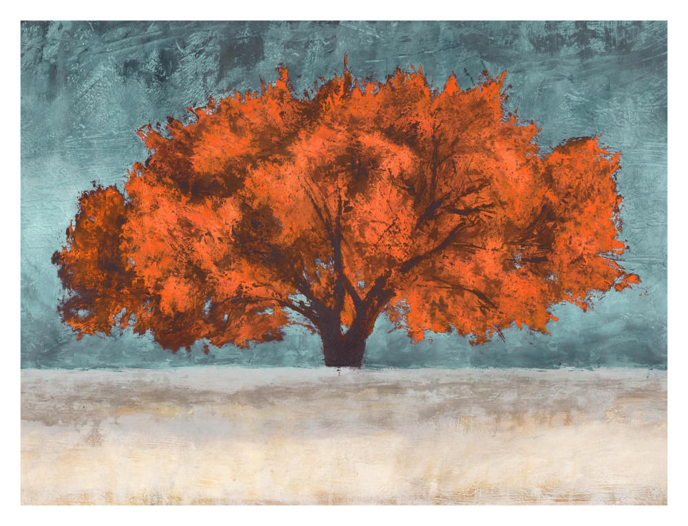 Orange Oak-Paper Art-34"x26"