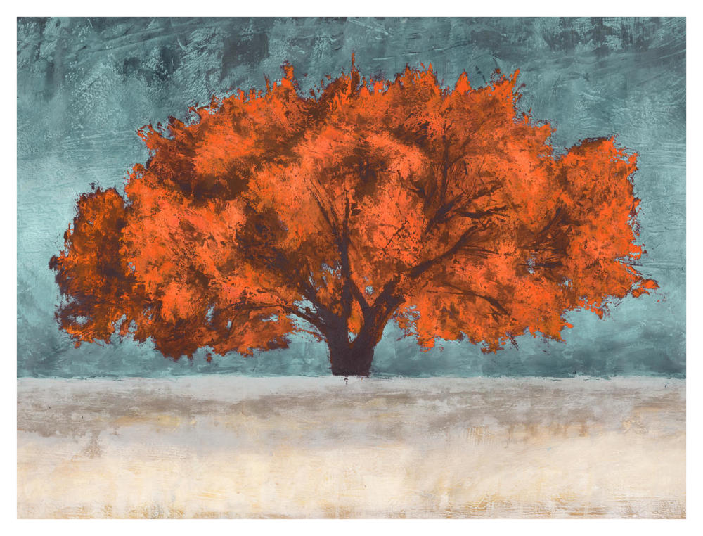 Orange Oak-Paper Art-42"x32"