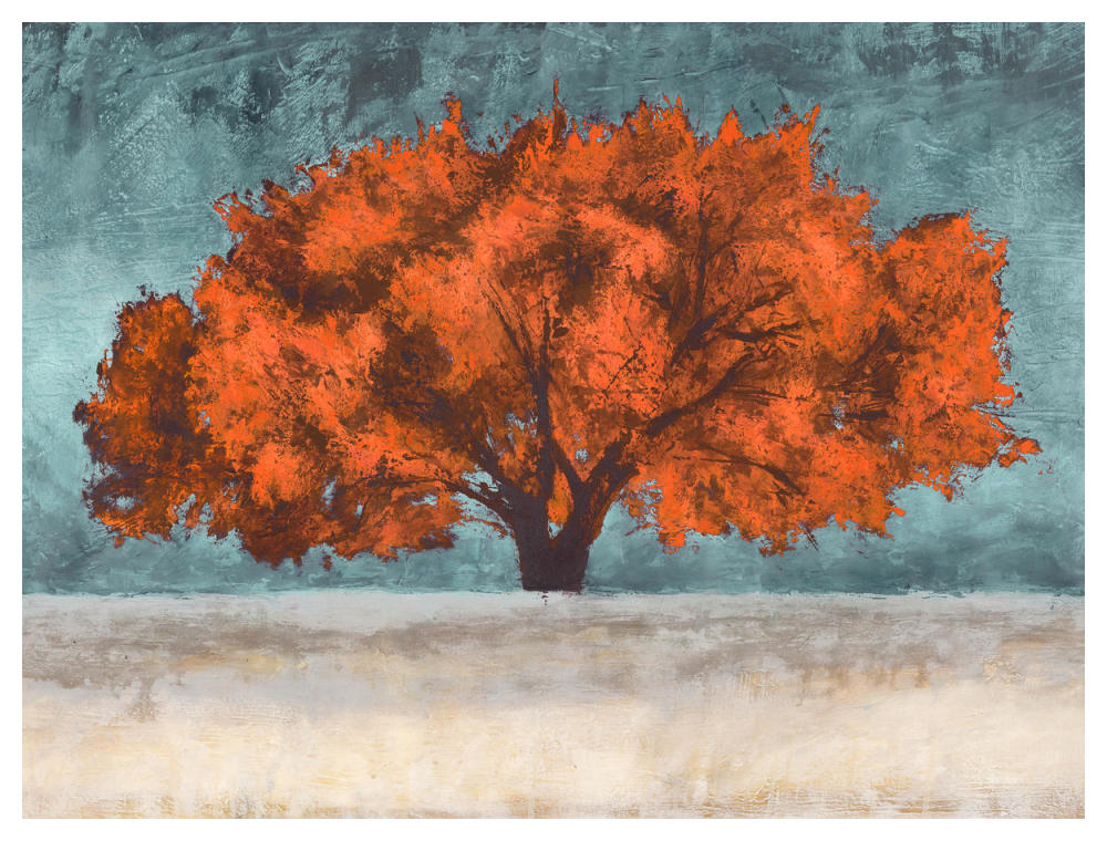 Orange Oak-Paper Art-50"x38"
