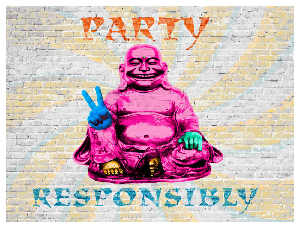 Party Responsibly-Paper Art-50"x38"