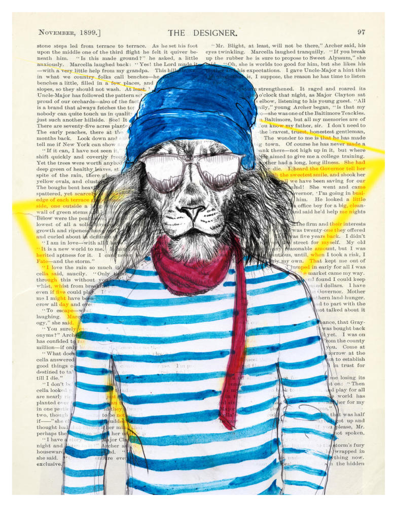 Bobo Guy-Paper Art-32"x42"