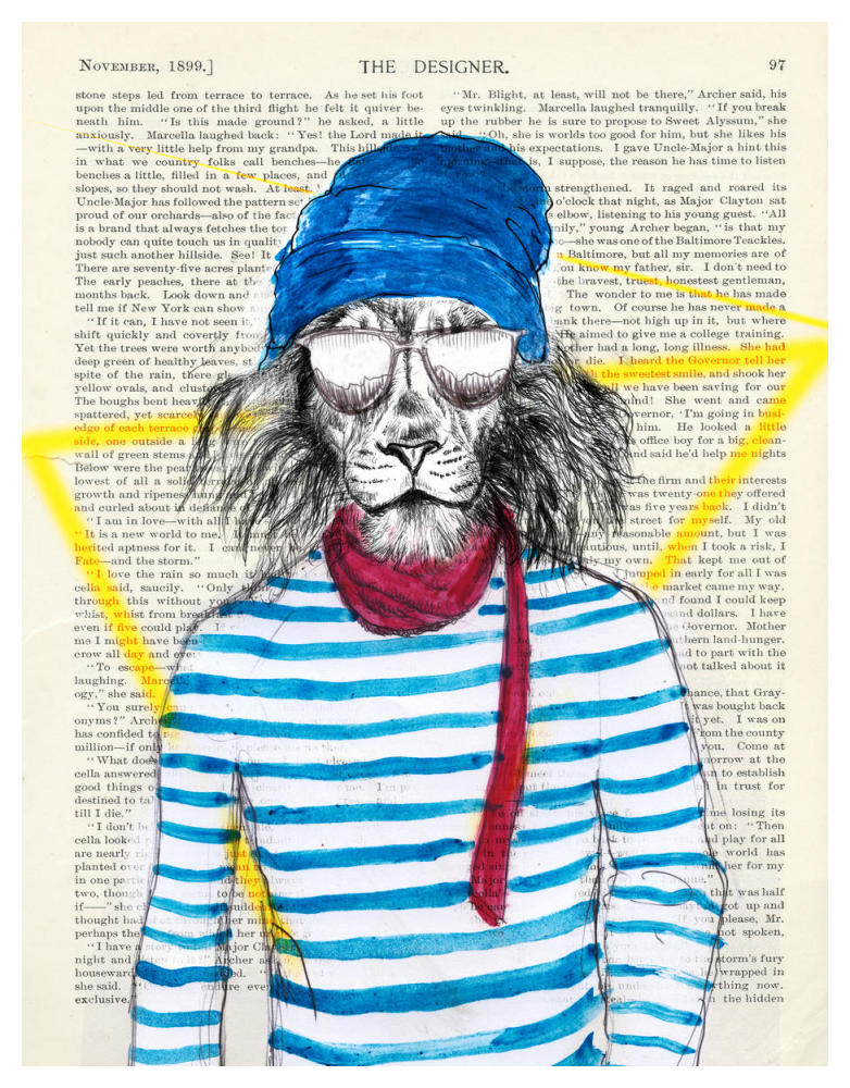 Bobo Guy-Paper Art-38"x50"