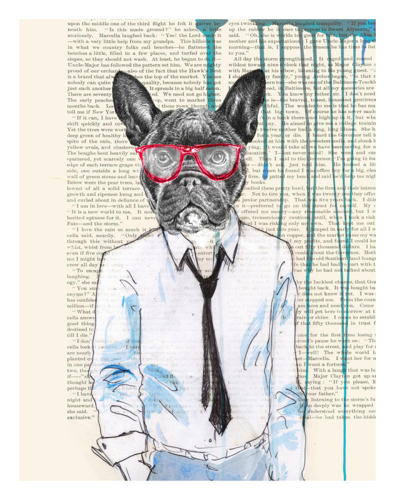 Gentleman-Paper Art-20"x26"