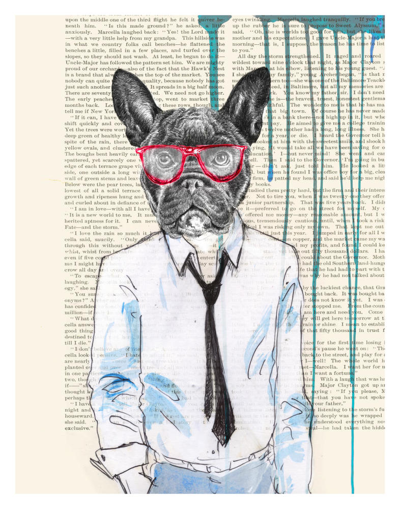 Gentleman-Paper Art-26"x34"
