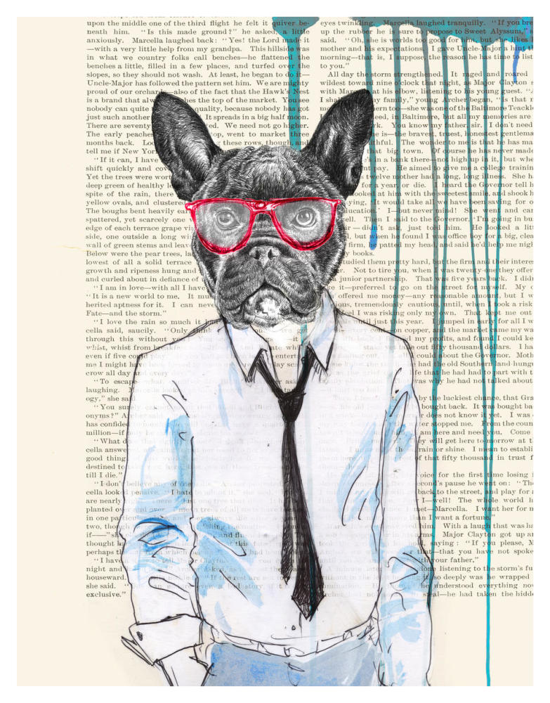 Gentleman-Paper Art-32"x42"