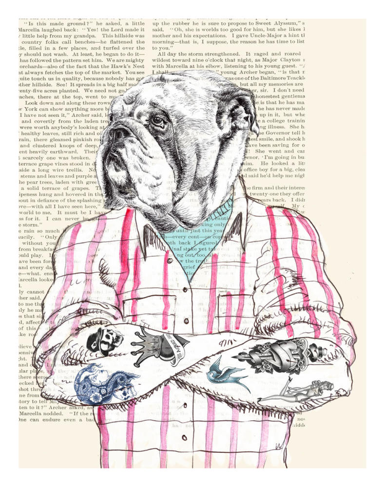 Hipster Socialite-Paper Art-20"x26"